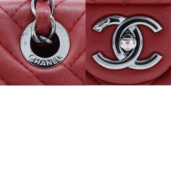 i151624012 7 CHANEL Chain Shoulder Bag Lambskin Red Shoulder Bag