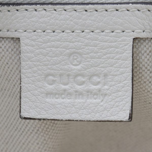 i151624019 8 GUCCI Shoulder Bag Leather Canvas White Shoulder Bag