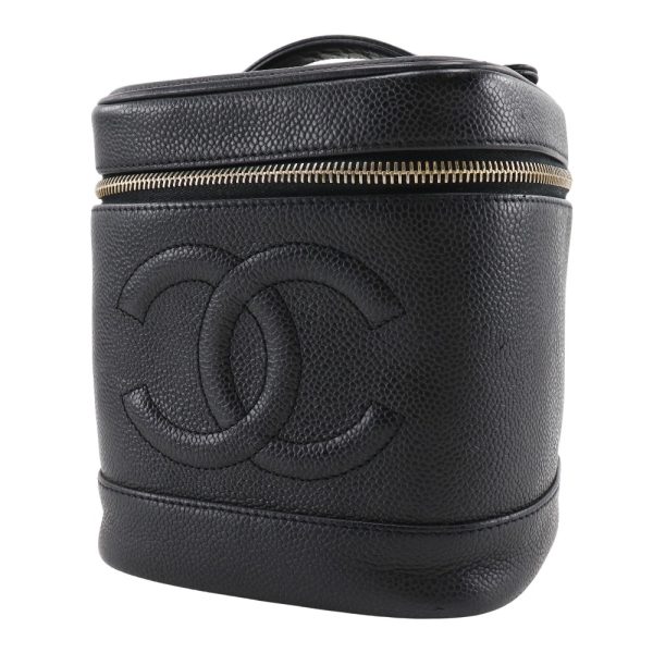 i151624039 2 CHANEL Vanity Handbag Caviar Skin Handbag Zipper Vanity