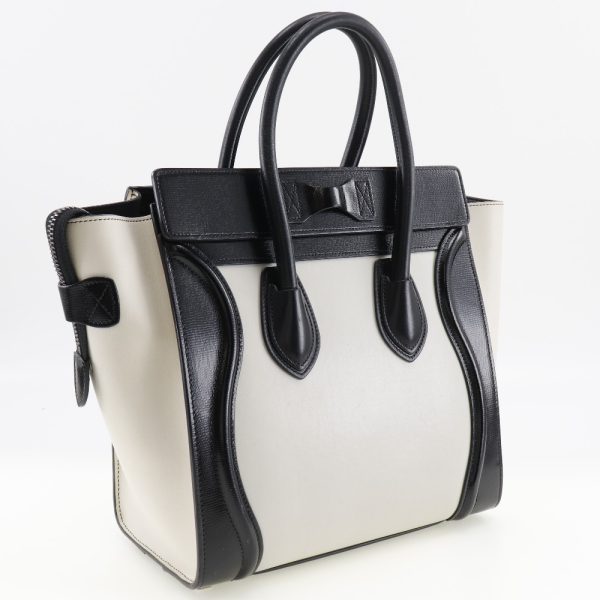 i151624059 3 Celine Luggage Micro Tote Bag Calf White Handbag