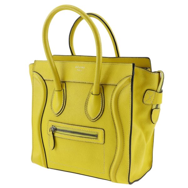 i151624095 2 Celine Luggage Micro Handbag Calf Yellow