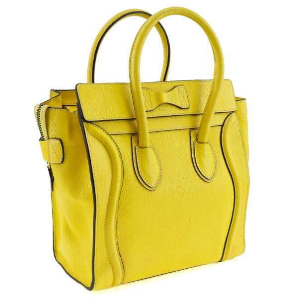 i151624095 3 Celine Luggage Micro Handbag Calf Yellow