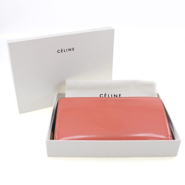 i151624142 10 Celine Round Zipper Long Wallet Enamel Zip Around Wallet