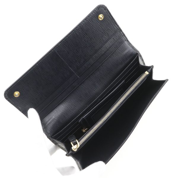 i151624184 5 PRADA Long Wallet Saffiano NERO Made in Italy Black Snap Button Wallet