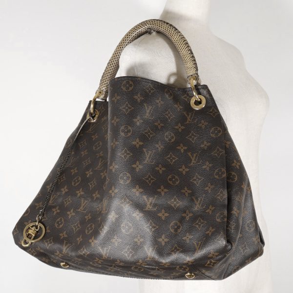 i171823006 15 LOUIS VUITTON Artsy MM Shoulder Bag Python Brown