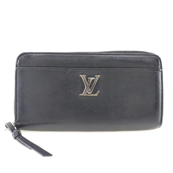 i171823018 1 LOUIS VUITTON Portefeiulle Lock Me Long Wallet Zippy Wallet Black