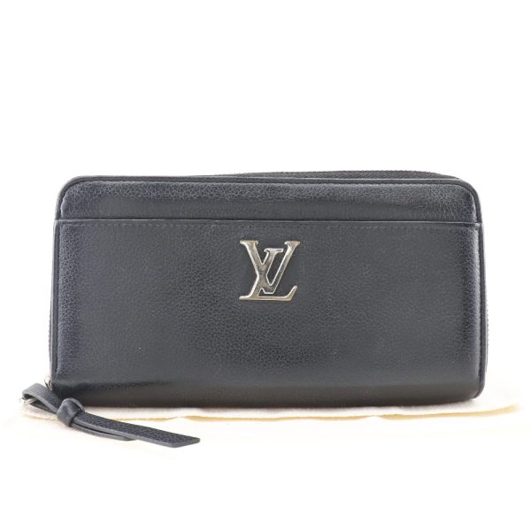 i171823018 11 LOUIS VUITTON Portefeiulle Lock Me Long Wallet Zippy Wallet Black