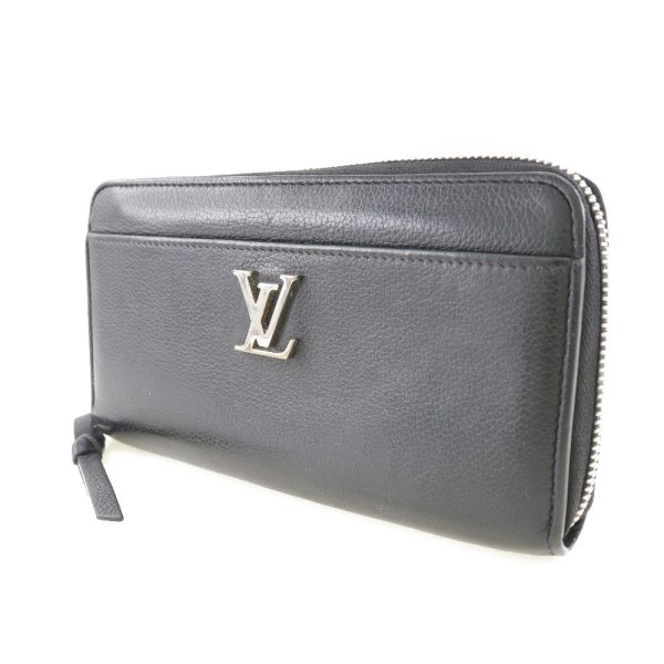 i171823018 2 LOUIS VUITTON Portefeiulle Lock Me Long Wallet Zippy Wallet Black