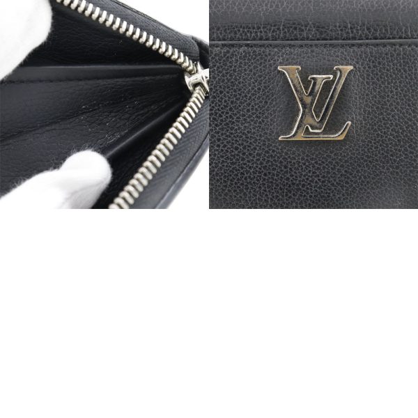 i171823018 8 LOUIS VUITTON Portefeiulle Lock Me Zippy Wallet Leather Black