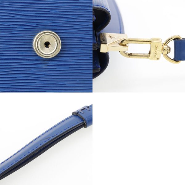 i171823023 11 LOUIS VUITTON Grenel Shoulder Bag W Hook Epi Leather Blue MI1913 Crossbody Snap Button