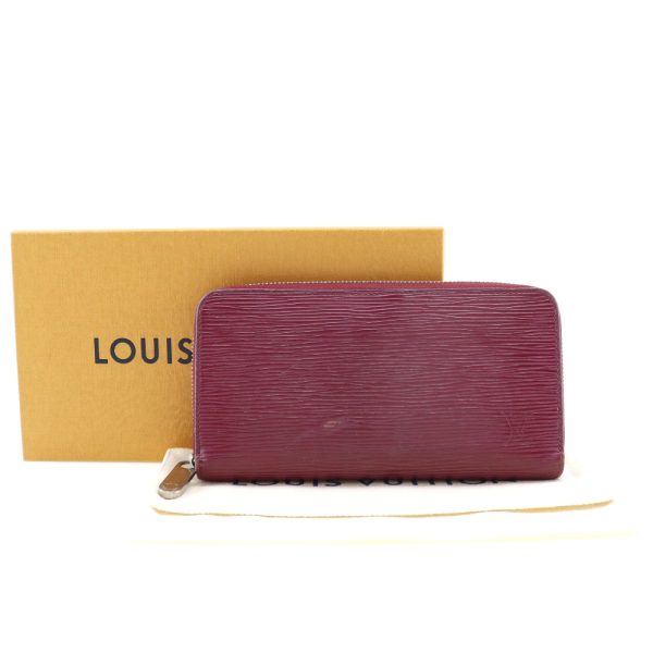 i191923102 17 LOUIS VUITTON Long Wallet Epi Leather Red Zipper Zippy Wallet