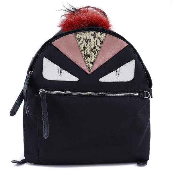 i191923128 1 FENDI bugs bag monster backpack daypack nylon black