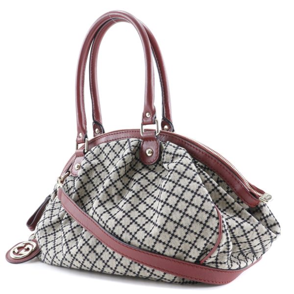 i191923129 3 GUCCI Diamante Handbag Sookie GG Canvas Red Shoulder Bag