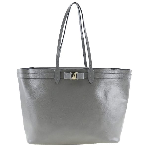 i191923142 1 Salvatore Ferragamo Vara ribbon tote bag calf gray shoulder bag