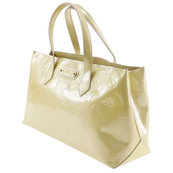 i211723001 2 LOUIS VUITTON Wilsher PM Tote Bag M91452 Vernis Broncorail Beige