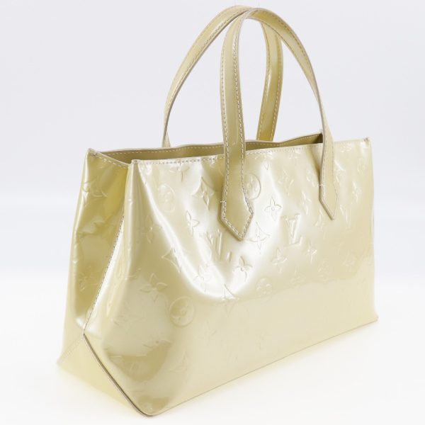 i211723001 3 LOUIS VUITTON Wilsher PM Tote Bag M91452 Vernis Broncorail Beige