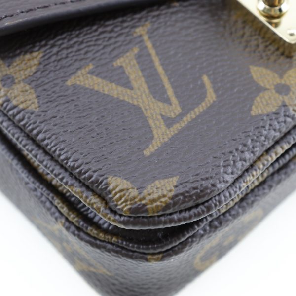 i211723003 4 LOUIS VUITTON Micro Metis Shoulder Bag Monogram Brown Flap