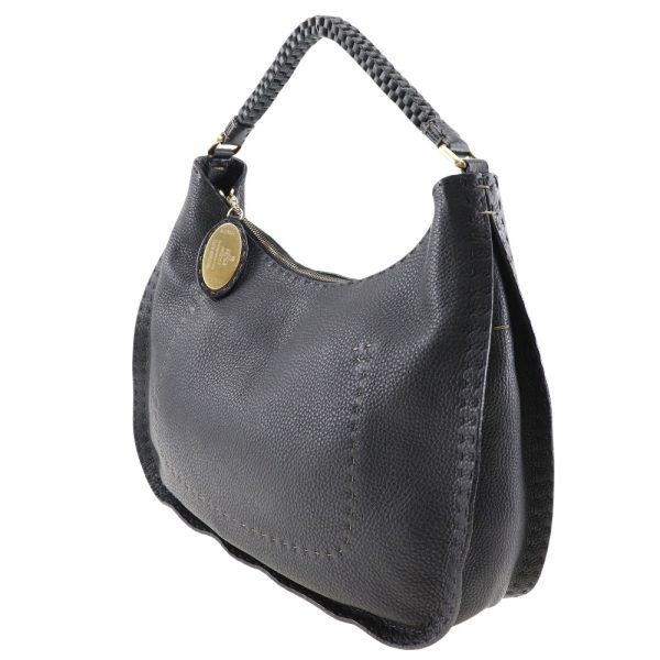 i211723035 2 FENDI Celeria One Shoulder Calf Black Shoulder Bag