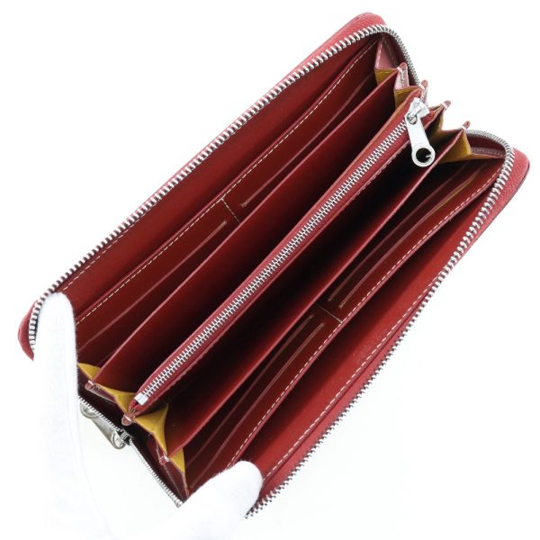 i51624140 5 GOYARD Round Zipper Long Wallet PVC Made in France Red