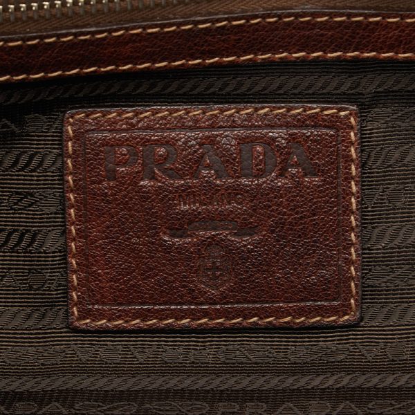 i7ft75b77czwtz75 6 Prada Logo Jacquard Handbag BR3682 Navy Canvas Leather