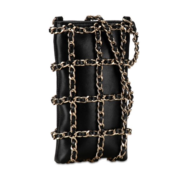 ie8jq29fjghyoa2b 2 CHANEL Cocomark Chain Phone Chain Phone Case Shoulder Bag Black