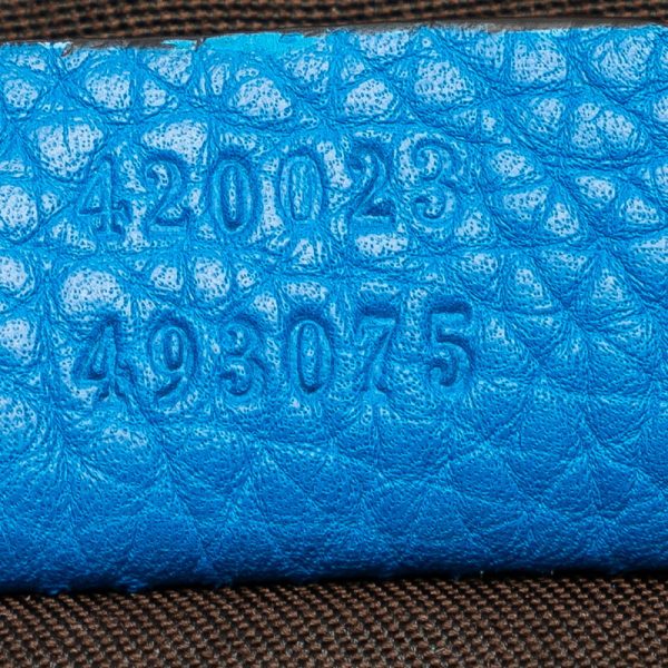 iknxjxabrc2e6vx2 7 Gucci logo handbag shoulder bag 2WAY blue leather