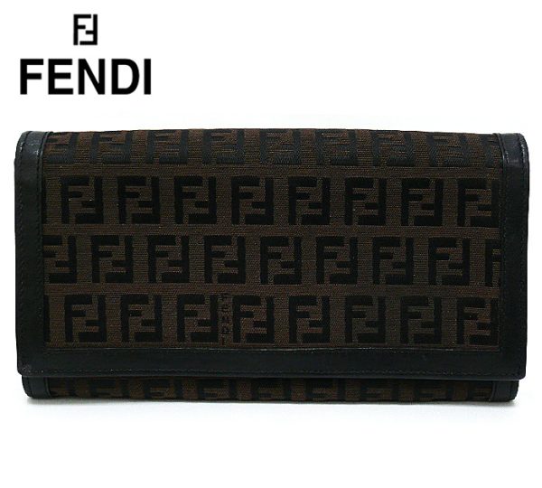 img62471919 Fendi Zucca Pattern Bifold Wallet