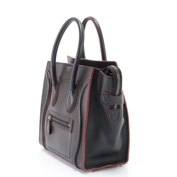 img 01664181 Celine Luggage Micro Shopper Leather Tote Black