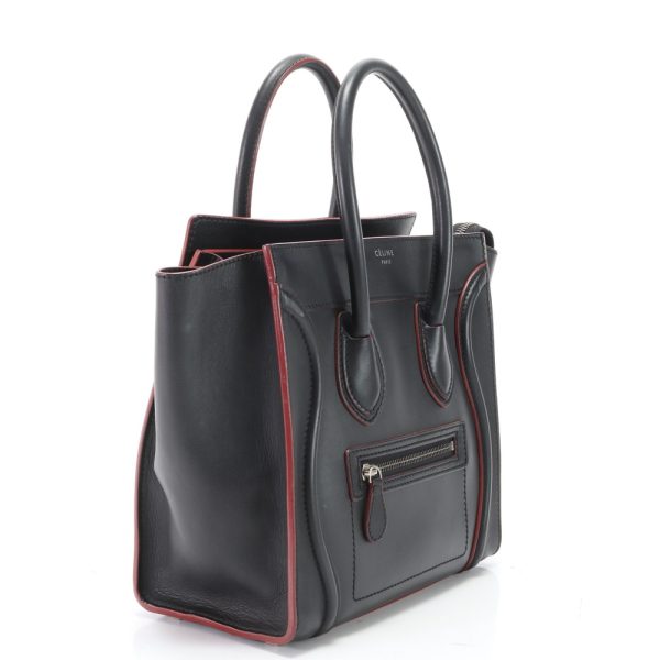 img 01664182 Celine Luggage Micro Shopper Leather Tote Black