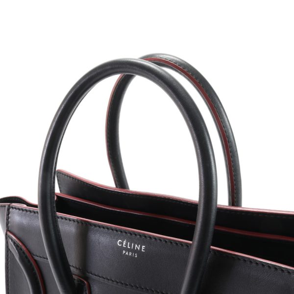 img 01664184 Celine Luggage Micro Shopper Leather Tote Black