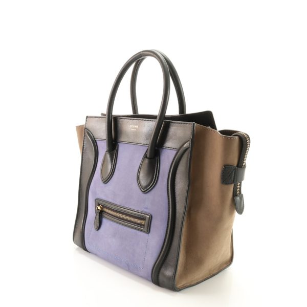 img 01672707 Celine Luggage Mini Shopper Leather Tote Bag Brown