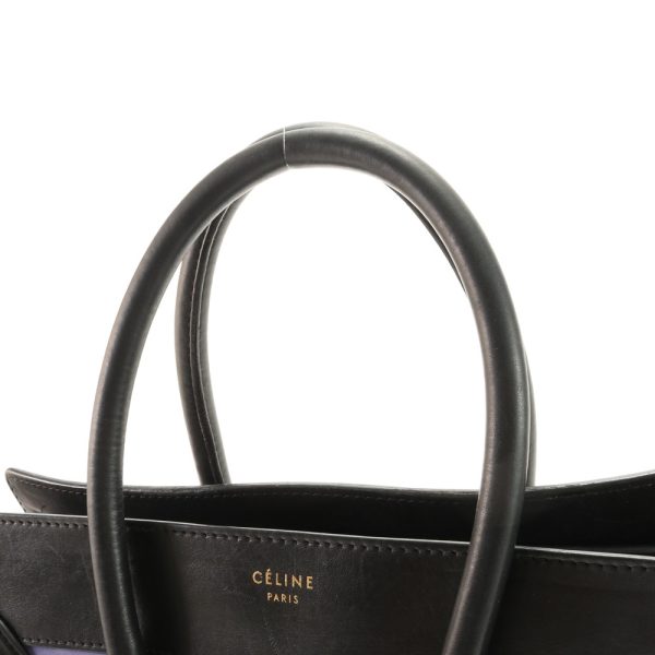 img 01672711 Celine Luggage Mini Shopper Leather Tote Bag Brown