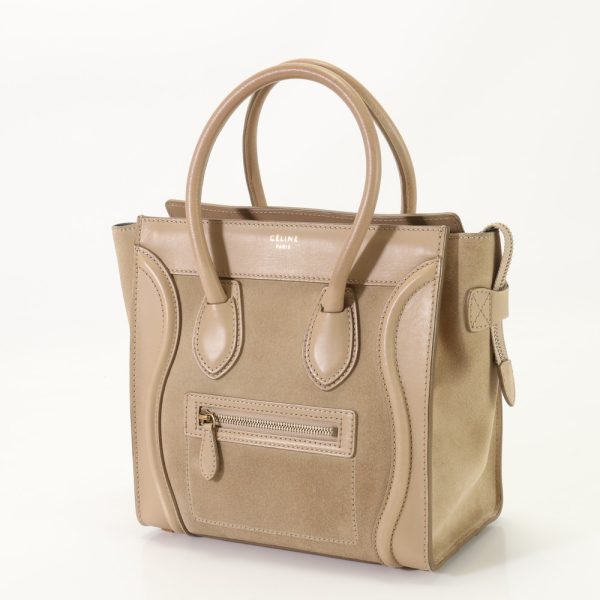 img 01683234 Celine Luggage Micro Shopper Leather Tote Bag Brown