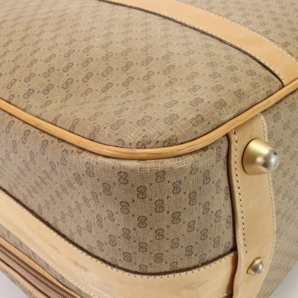 img 01684665 Gucci Micro GG Boston Bag Leather Brown