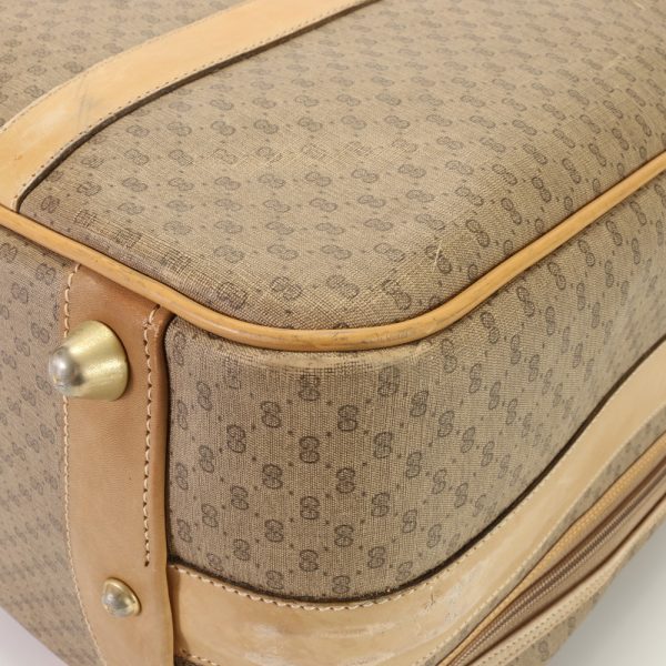 img 01684666 Gucci Micro GG Boston Bag Leather Brown