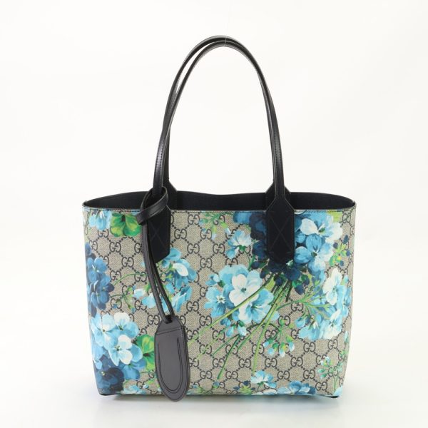 img 01686742 Gucci GG Blooms Reversible Tote Bag Leather Canvas