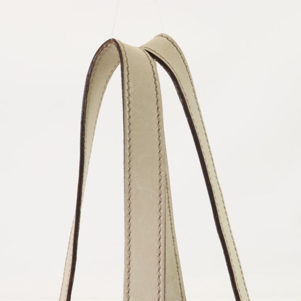 img 01690400 Gucci GG Canvas Tote Bag Leather Beige