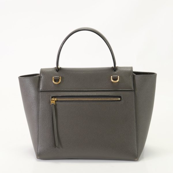 img 01691838 Celine Belt Leather Handbag Gray