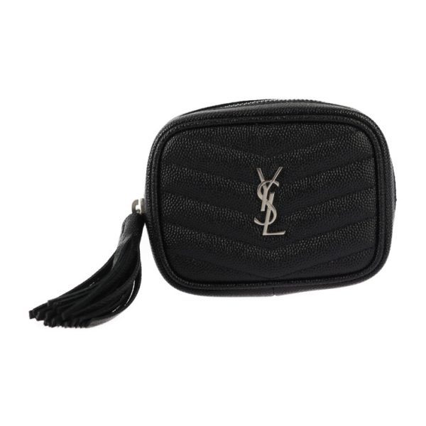 img 0380 Saint Laurent Grain Leather Shoulder Bag Black