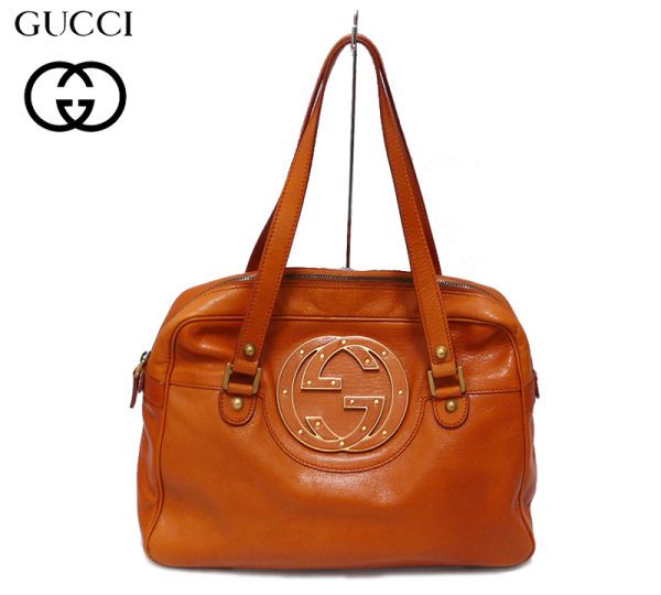 imgrc0062902884 Gucci Leather Boston Bag Camel Orange