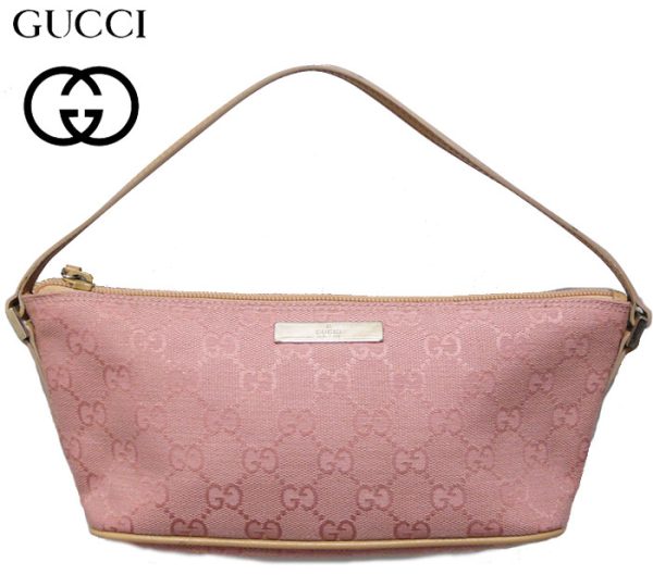 imgrc0063108873 Gucci GG Pattern Banana Pouch Canvas Pink