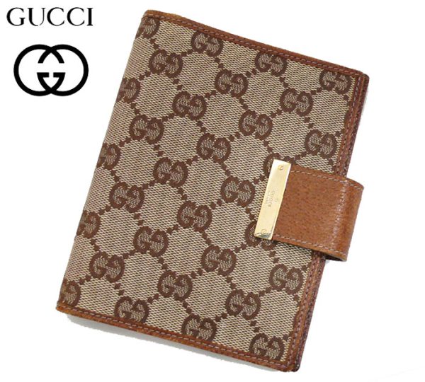 imgrc0063324794 Gucci GG Pattern Notebook Cover Brown