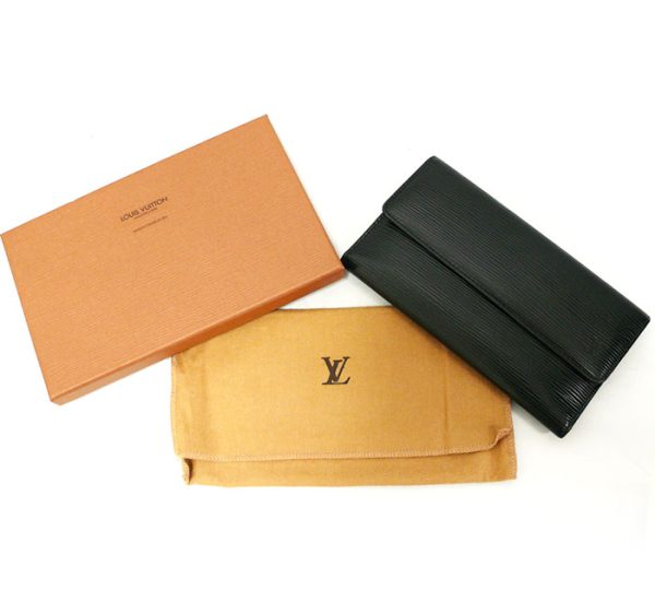 imgrc0063588940 Louis Vuitton Epiline Porte Tresor International Long Wallet Leather Black