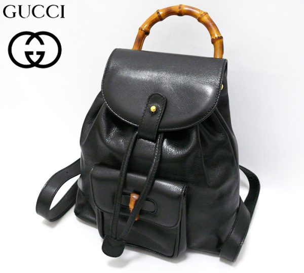 imgrc0063692813 Gucci Bamboo Mini Backpack Black