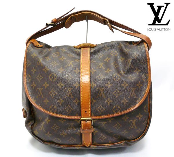 imgrc0064275245 Louis Vuitton Monogram Saumur 35 Shoulder Bag Canvas Brown