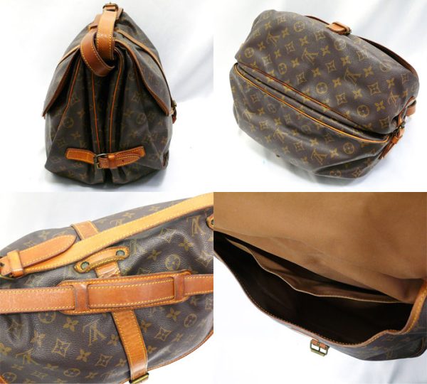 imgrc0064275246 Louis Vuitton Monogram Saumur 35 Shoulder Bag Canvas Brown