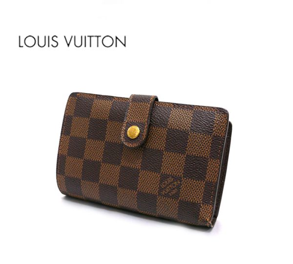 imgrc0064502168 Louis Vuitton Damier Portefeuille Viennois Bifold Wallet Canvas Brown