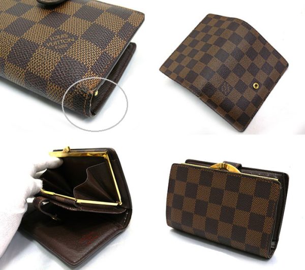 imgrc0064502170 Louis Vuitton Damier Portefeuille Viennois Bifold Wallet Canvas Brown