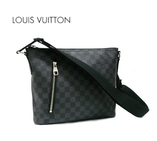 imgrc0064676961 Louis Vuitton Damier Graphite Mick PM Shoulder Bag Canvas Black