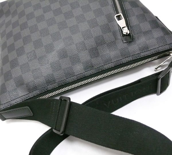 imgrc0064676963 Louis Vuitton Damier Graphite Mick PM Shoulder Bag Canvas Black